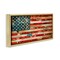 Stupell Industries Patriotic Collaged Flag Framed Floater Canvas Wall Art Design by Kelsey Hochstatter
